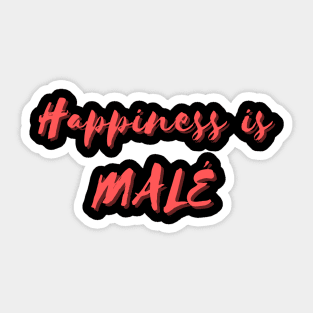 Happiness is Malé Sticker